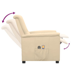 Fauteuil électrique de massage Crème Tissu