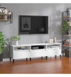 Meuble TV blanc 150x30x44,5 cm bois d'ingénierie