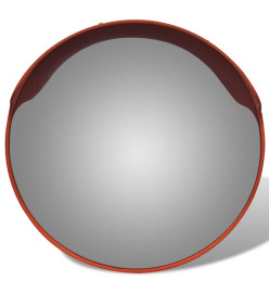 Miroir de trafic convexe d'extérieur Plastique PC Orange 45 cm