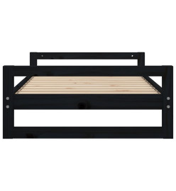 Lit pour chien Noir 95,5x65,5x28 cm Bois de pin solide