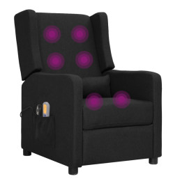 Fauteuil électrique de massage Noir Tissu