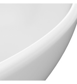 Lavabo ovale de luxe Blanc mat 40x33 cm Céramique