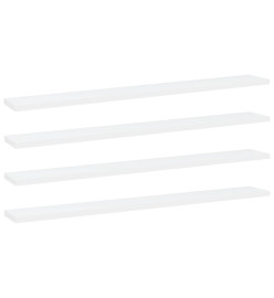 Panneaux de bibliothèque 4 pcs Blanc 80x10x1,5 cm Aggloméré