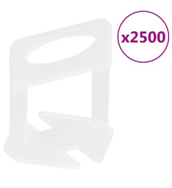 Système de nivellement de carrelage 500 cales 2500 clips 2 mm