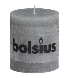 Bolsius Bougies pilier rustiques 6 pcs 80 x 68 mm Gris clair