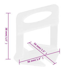 Clips de nivellement de carreaux 250 pcs 1,5 mm