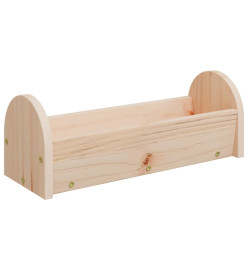 Mangeoire à foin pour lapins 28x10x10 cm bois massif de sapin