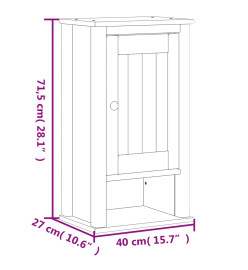 Meubles de salle de bain 4 pcs BERG noir bois de pin massif