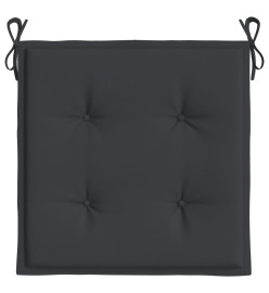 Coussins de chaise de jardin 4 pcs noir 50x50x3 cm tissu oxford