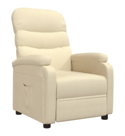 Fauteuil inclinable Crème Tissu