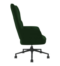 Chaise de relaxation Vert foncé Velours