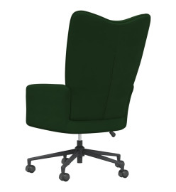 Chaise de relaxation Vert foncé Velours