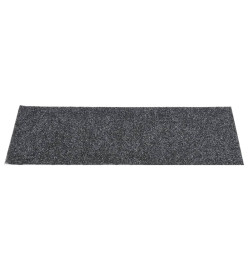 Tapis d'escalier autocollants Rectangulaire 15 pcs 60x25cm Gris