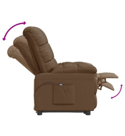 Fauteuil inclinable électrique Marron Tissu