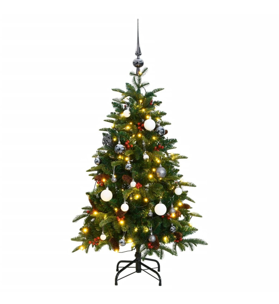 Sapin de Noël artificiel articulé 150 LED et boules 120 cm