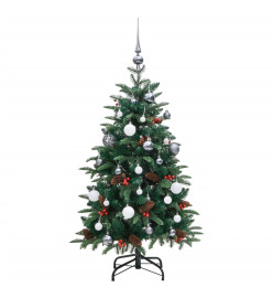 Sapin de Noël artificiel articulé 150 LED et boules 120 cm