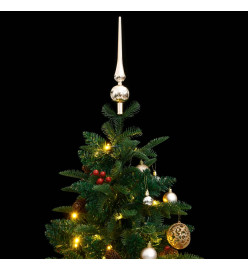 Sapin de Noël artificiel articulé 150 LED et boules 120 cm