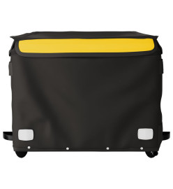 Remorque pour vélo noir et jaune 45 kg fer