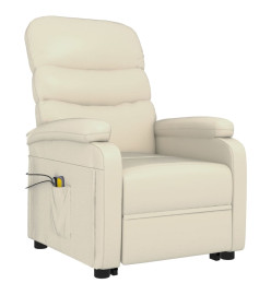 Fauteuil de massage Blanc crème Similicuir