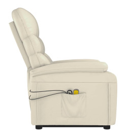 Fauteuil de massage Blanc crème Similicuir