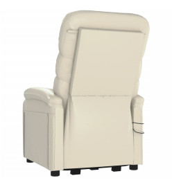 Fauteuil de massage Blanc crème Similicuir