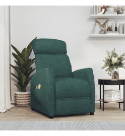 Fauteuil de massage Vert foncé Tissu