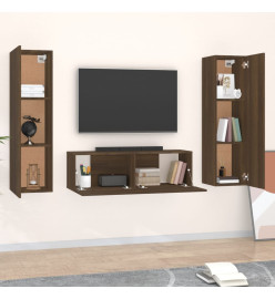 Ensemble de meubles TV 3 pcs Chêne marron Bois d'ingénierie