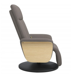 Fauteuil inclinable de massage avec repose-pieds taupe tissu