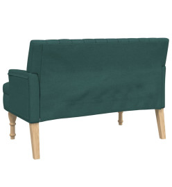 Banc avec coussins vert foncé 113x64,5x75,5 cm tissu