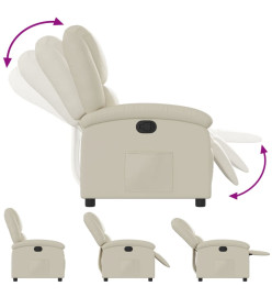 Fauteuil inclinable Crème Similicuir