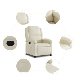 Fauteuil inclinable Crème Similicuir