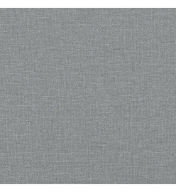 Banc avec dossier gris clair 120x62x75,5 cm tissu