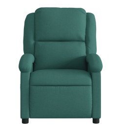 Fauteuil de massage inclinable Vert foncé Tissu