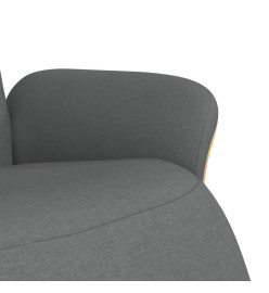 Fauteuil inclinable avec repose-pieds gris foncé tissu