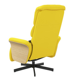 Fauteuil inclinable de massage repose-pieds jaune clair tissu