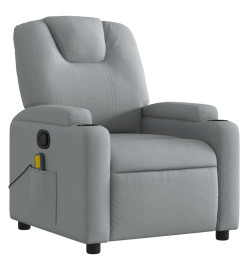 Fauteuil de massage inclinable Gris clair Tissu