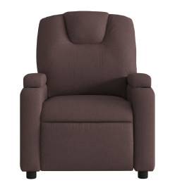 Fauteuil de massage inclinable Marron foncé Tissu