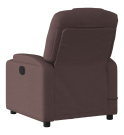 Fauteuil de massage inclinable Marron foncé Tissu