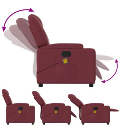 Fauteuil de massage inclinable Rouge bordeaux Tissu