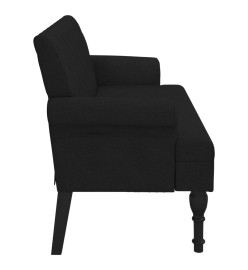 Banc avec dossier noir 120x62x75,5 cm tissu