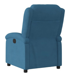 Fauteuil inclinable bleu velours