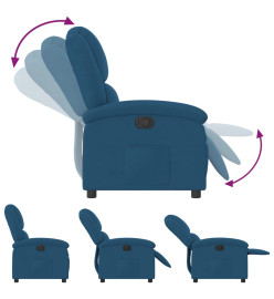 Fauteuil inclinable bleu velours