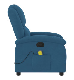 Fauteuil inclinable de massage bleu velours