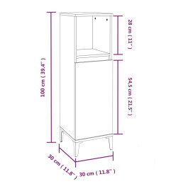 Ensemble de meubles de salle de bain 3 pcs chêne sonoma