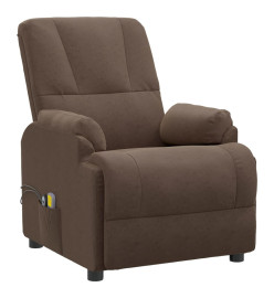 Fauteuil de massage électrique Marron Similicuir daim