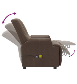 Fauteuil de massage électrique Marron Similicuir daim