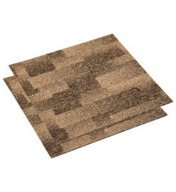 Carreaux de tapis de sol 20 pcs 5 m² Marron