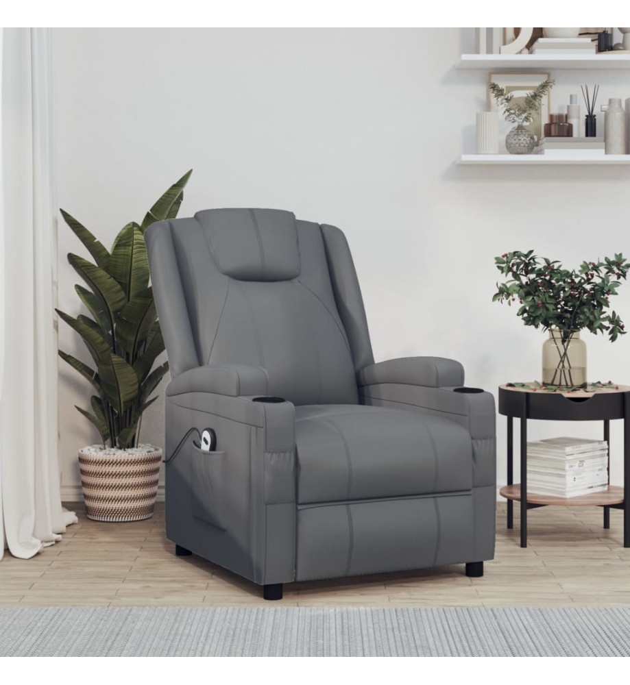 Fauteuil Gris Similicuir