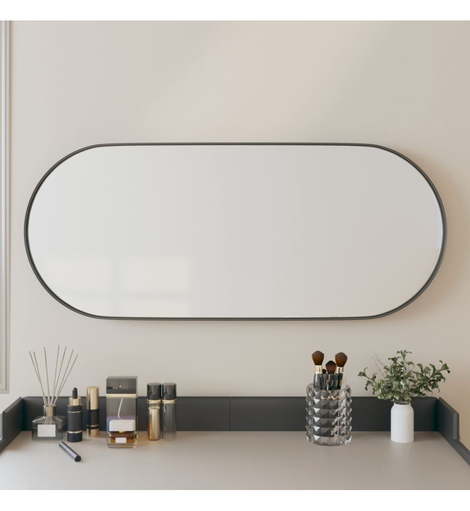 Miroir mural Noir 25x60 cm Ovale