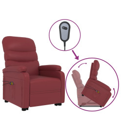 Fauteuil de massage Rouge bordeaux Similicuir